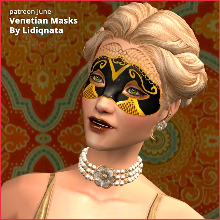 Venetian Masks venetian mask by lidiqnata for sims 2